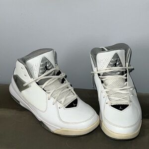 Jordan White and Gray Sneakers